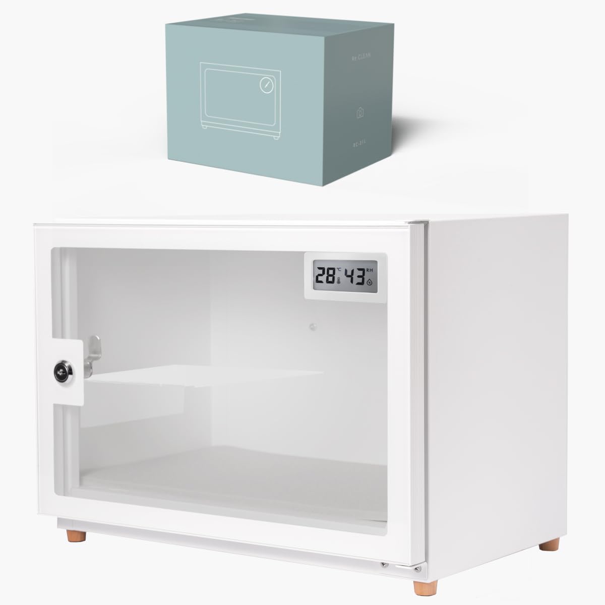 インテリアになじむ白い防湿庫【Re:CLEAN防湿庫25L ホワイト】 Re:CLEAN 25L 防湿庫 日本製ペルチェ 鍵